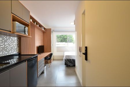 Sala/Cozinha de kitnet/studio para alugar com 1 quarto, 18m² em Vila Clementino, São Paulo