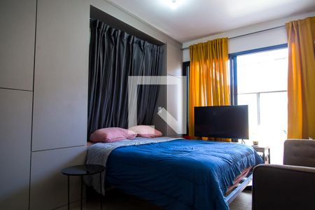 Sala - Detalhe de apartamento para alugar com 1 quarto, 27m² em Mirandópolis, São Paulo