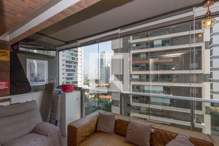 Varanda da Sala de apartamento à venda com 2 quartos, 67m² em Brooklin, São Paulo