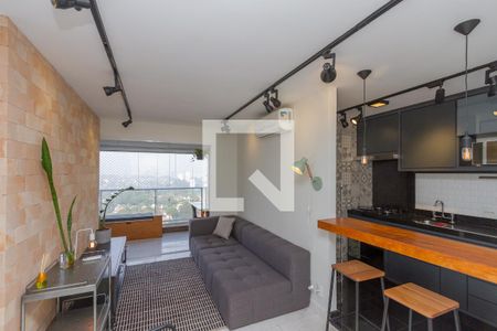 Sala de apartamento para alugar com 1 quarto, 49m² em Campo Belo, São Paulo