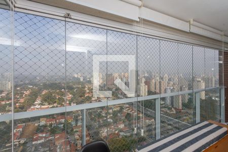 Varanda da Sala de apartamento para alugar com 1 quarto, 49m² em Campo Belo, São Paulo