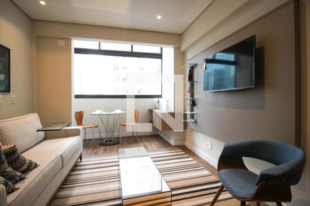 Sala de apartamento à venda com 1 quarto, 52m² em Vila Olímpia, São Paulo