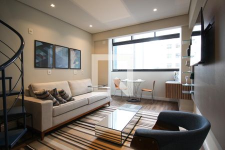 Sala de apartamento à venda com 1 quarto, 52m² em Vila Olímpia, São Paulo