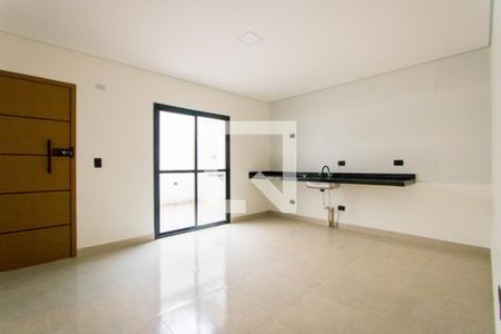 Sala/Cozinha de apartamento à venda com 2 quartos, 47m² em Vila Humaita, Santo André