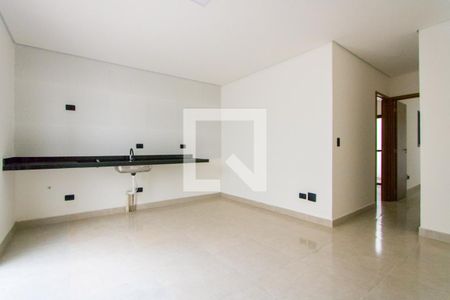 Sala/Cozinha de apartamento à venda com 2 quartos, 47m² em Vila Humaita, Santo André