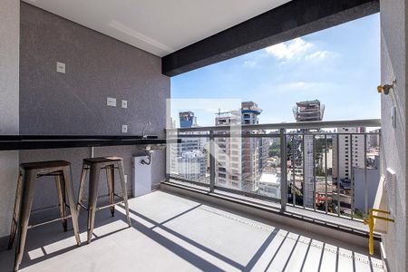 Studio - Varanda de kitnet/studio para alugar com 1 quarto, 31m² em Pinheiros, São Paulo