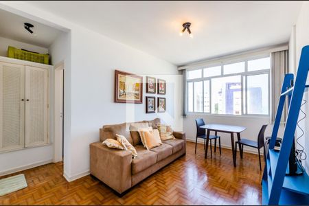 Sala de apartamento para alugar com 1 quarto, 60m² em José Menino, Santos