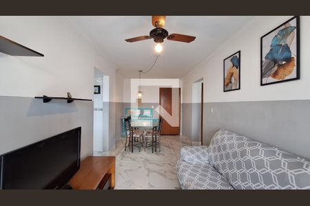 Sala de apartamento para alugar com 1 quarto, 74m² em Guilhermina, Praia Grande