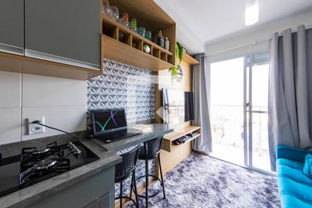 Sala/Cozinha de apartamento à venda com 1 quarto, 28m² em Vila Alpina, São Paulo