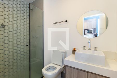 Banheiro de kitnet/studio para alugar com 1 quarto, 24m² em Belenzinho, São Paulo