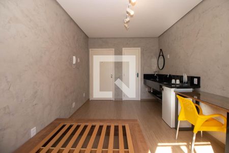 Sala - Quarto - Cozinha de kitnet/studio para alugar com 1 quarto, 17m² em Rio Branco, Porto Alegre