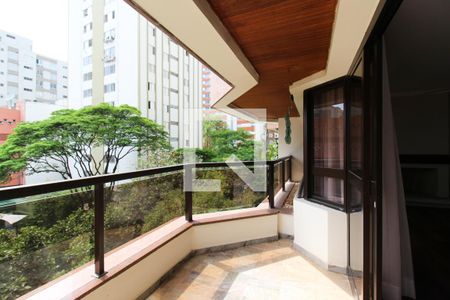 Varanda da Sala  de apartamento para alugar com 4 quartos, 190m² em Jardim Paulista, São Paulo