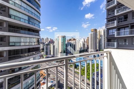 Varanda de apartamento para alugar com 1 quarto, 27m² em Brooklin Paulista, São Paulo
