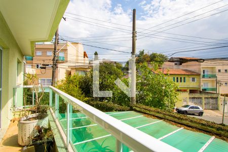 Varanda da sala de casa à venda com 3 quartos, 187m² em Vila Linda, Santo André