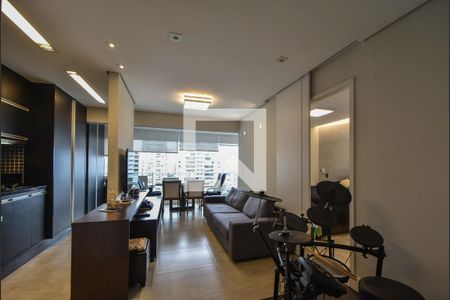 Sala de apartamento à venda com 1 quarto, 49m² em Cidade Monções, São Paulo