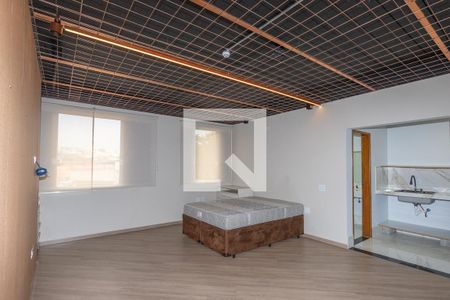 Quarto - cortinas fechadas de kitnet/studio para alugar com 1 quarto, 45m² em Serraria, Diadema