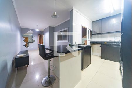 Sala de apartamento à venda com 2 quartos, 55m² em Vila Linda, Santo André