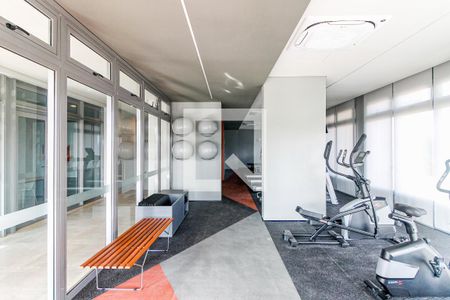 Área comum - Academia de kitnet/studio para alugar com 1 quarto, 27m² em Santo Amaro, São Paulo