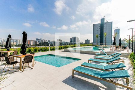 Área comum - Piscina de kitnet/studio para alugar com 1 quarto, 27m² em Santo Amaro, São Paulo