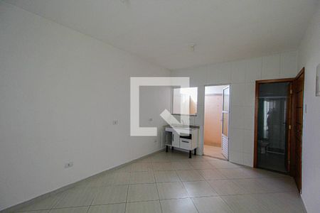 Sala/Cozinha de apartamento para alugar com 1 quarto, 40m² em Jardim Santo Antônio, Santo André