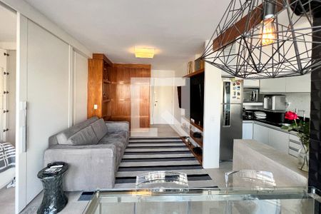 Sala de apartamento à venda com 1 quarto, 43m² em Indianópolis, São Paulo