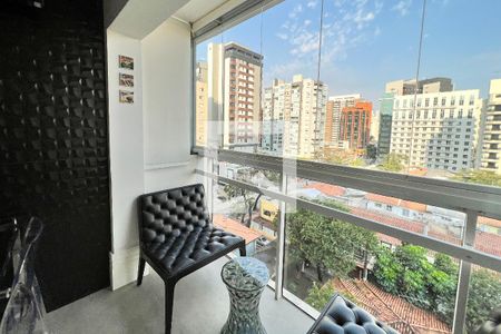 Varanda de apartamento à venda com 1 quarto, 43m² em Indianópolis, São Paulo