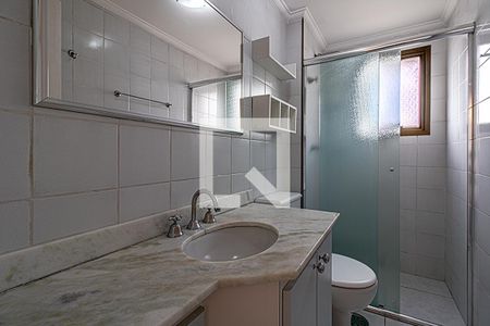 banheiro social de apartamento à venda com 2 quartos, 67m² em Vila Gumercindo, São Paulo
