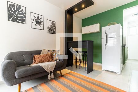 Sala - Sofá de kitnet/studio para alugar com 1 quarto, 28m² em Vila Buarque, São Paulo