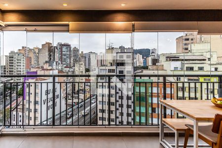 Varanda de apartamento à venda com 1 quarto, 50m² em Campos Elíseos, São Paulo