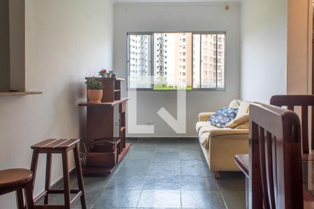 Sala de apartamento para alugar com 2 quartos, 80m² em Jardim Tres Marias, Guarujá