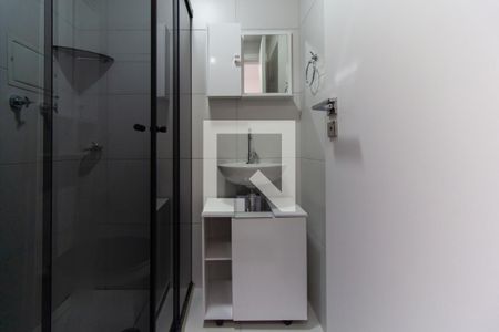Banheiro de kitnet/studio à venda com 1 quarto, 23m² em Vila Esperança, São Paulo