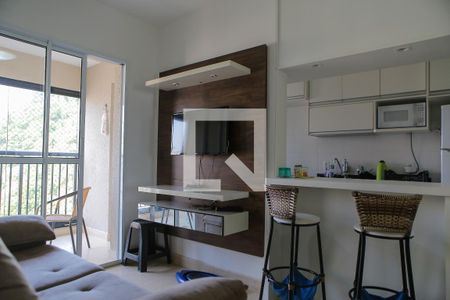 Sala de apartamento para alugar com 2 quartos, 62m² em Marapé, Santos