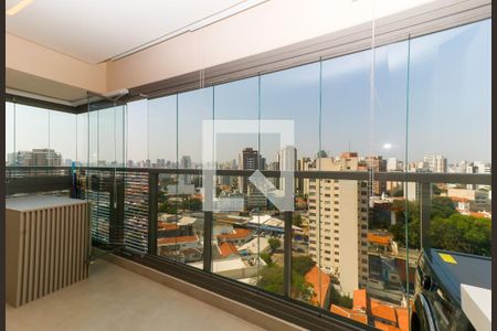 Varanda da Sala de apartamento à venda com 2 quartos, 73m² em Mirandópolis, São Paulo