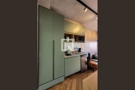 Cozinha de kitnet/studio à venda com 1 quarto, 22m² em Sé, São Paulo