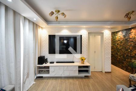 Sala de tv de apartamento à venda com 2 quartos, 73m² em Jardim Henriqueta, Taboão da Serra