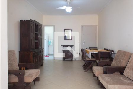 Sala de apartamento para alugar com 3 quartos, 100m² em Vila Júlia, Guarujá