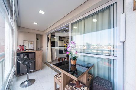 Varanda da Sala de apartamento à venda com 3 quartos, 81m² em Vila Homero Thon, Santo André