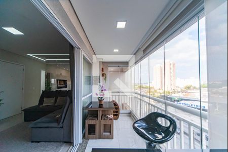 Varanda da Sala de apartamento à venda com 3 quartos, 81m² em Vila Homero Thon, Santo André