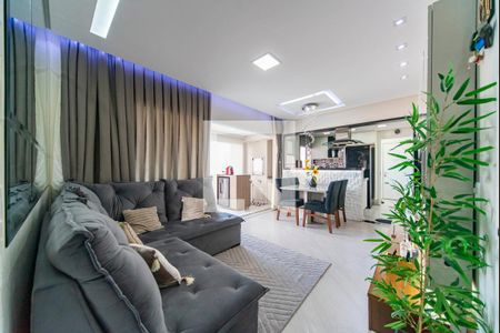 Sala de apartamento à venda com 3 quartos, 81m² em Vila Homero Thon, Santo André