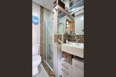Banheiro Social de apartamento à venda com 1 quarto, 45m² em Demarchi, São Bernardo do Campo