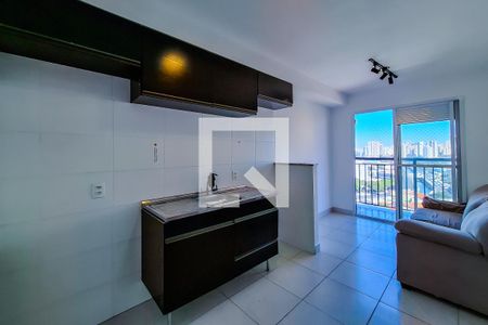 sala cozinha de apartamento para alugar com 1 quarto, 32m² em Jardim da Glória, São Paulo