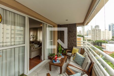 Varanda da Sala de apartamento para alugar com 3 quartos, 137m² em Vila Olímpia, São Paulo