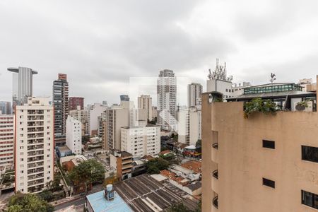Varanda da Sala - Vista de apartamento para alugar com 1 quarto, 45m² em Pinheiros, São Paulo