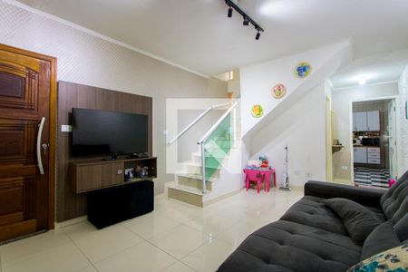 Sala de estar de casa à venda com 3 quartos, 175m² em Jardim do Estádio, Santo André