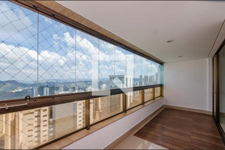 Varanda da Sala de apartamento à venda com 4 quartos, 156m² em Vila da Serra, Nova Lima