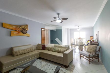 Sala de apartamento para alugar com 3 quartos, 125m² em Canto do Forte, Praia Grande