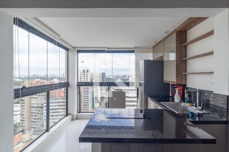 Cozinha de kitnet/studio para alugar com 1 quarto, 27m² em Jardim Paulista, São Paulo