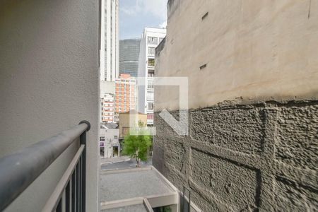 Vista da Sala de apartamento para alugar com 1 quarto, 28m² em República, São Paulo