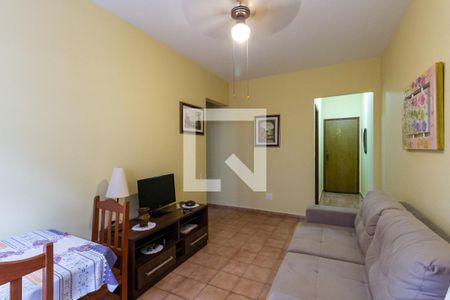 Sala de apartamento para alugar com 1 quarto, 67m² em Canto do Forte, Praia Grande