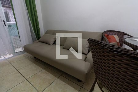 Detalhe da sala de apartamento para alugar com 2 quartos, 59m² em Ocian, Praia Grande